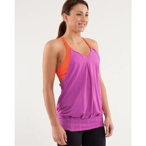 Lululemon Athletica Practice Freely Tank – Pink & Orange (No Tag- Fits XS/S)